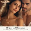 RIVIKO Bow Feb Birthstone Necklace for Women,925 Sterling Silver Gold