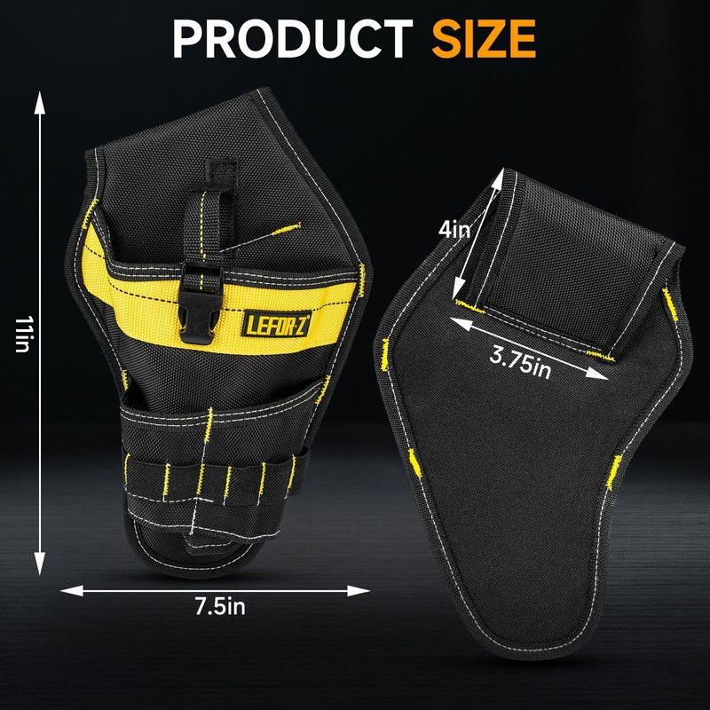 Drill Holster,Heavy-Duty Impact Holster for Tool Belt,Drill Holder,Drill Pouch Fits