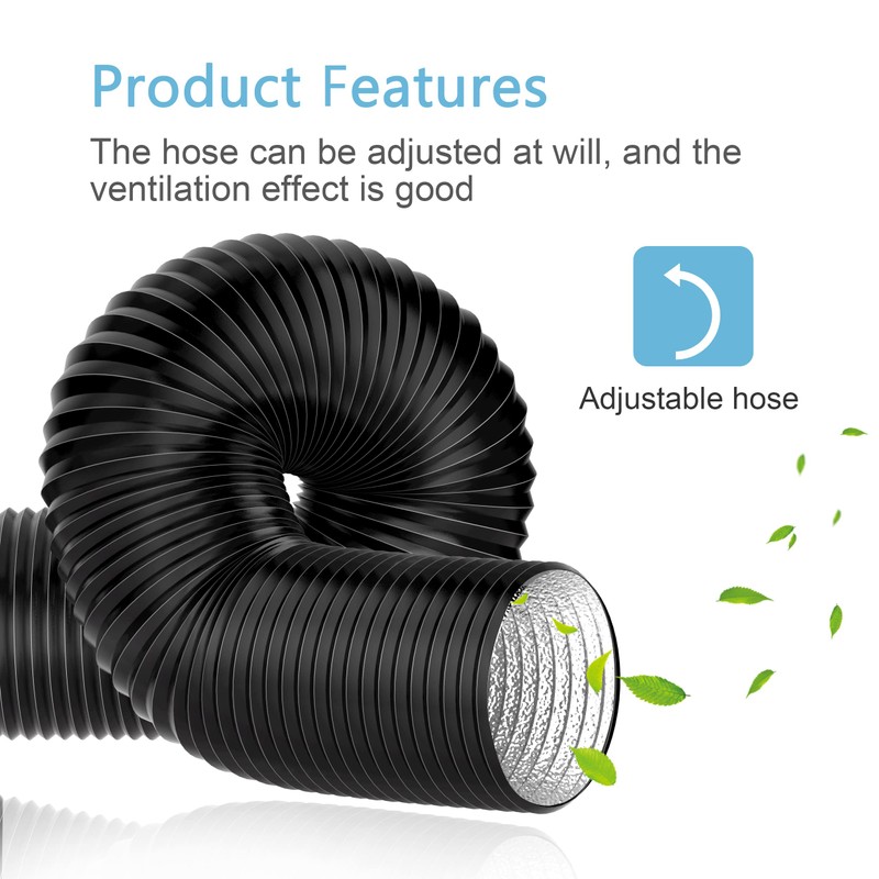 Hon&Guan Aluminium PVC Ventilation Air Ducting 5inch Flexible Vent Hose