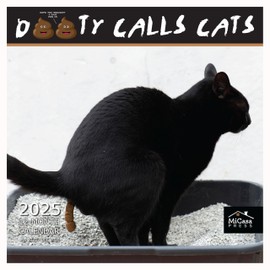 MICASA Dooty Calls Cats 2025 Wall Calendar 12 Month | 12" x 24" Open | Thick & Sturdy Paper | Giftable | Calendar 2025