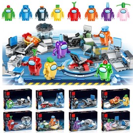 8PCS Game Figures Dolls Building Blocks Puzzle Assembly Toys Collection Party Gift for Game Fans