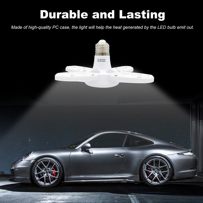 LED Garage Lights- Dimmable Garage Lights Ceiling, 38W 6000LM 6500K