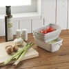 Akebono Sangyo MZ-3534 Colander Ball Chilitori Colander Bowl, Kaku, White,