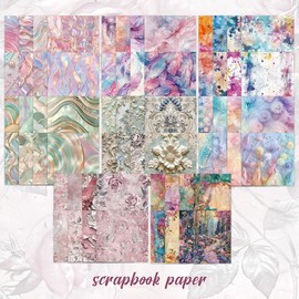 16 Sheets Aesthetic Scrapbook Paper Set – Vintage & More Styles for Junk Journals, Journaling, Scrapbooking & DIY Projects,TikTokShopBacktoSchool:_Pink Rose