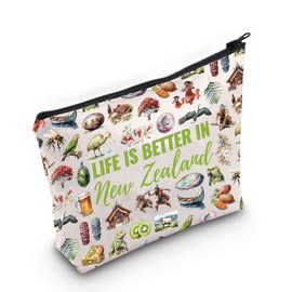 WCGXKO New Zealand Souvenir Makeup New Zealand Culture Gift New Zealand Trip Gift for New Zealand Lover (New Zealand Bag CA)