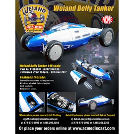 acme Holley's Weiand Power & Speed Equipment Belly Tanker Limited Edition 1/18 A1803001