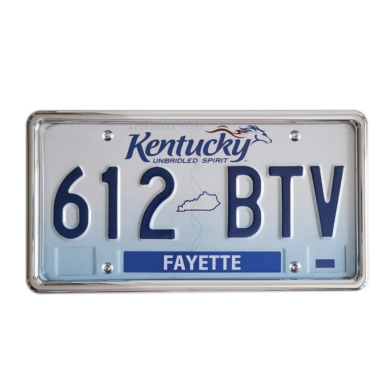 LFPartS Stainless Steel License Plate Backing Reinforce Holder/Bracket (Chrome)