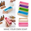 4 Pcs Flexible Rectangular Soap Loaf Mold Silicone Molds with