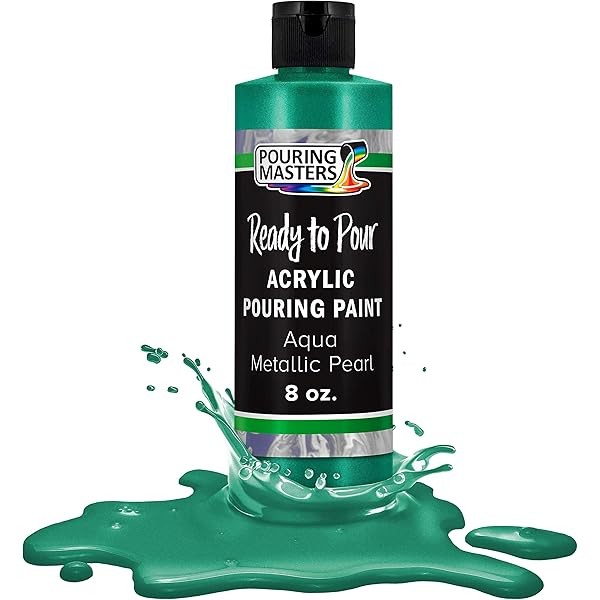 Pouring Masters Aqua Metallic Pearl Acrylic Ready to Pour Pouring