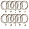 35mm x 54mm White Curtain Rings Drapery Pole with Curtain