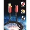 SOUNDFAM XLR Microphone Cable 1 m Gold-Plated XLR Connectors (24K)