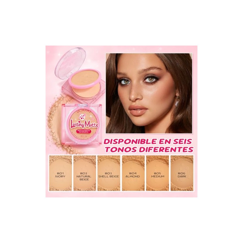 ULTRAMO Base de Maquillaje en Polvo con Hyaluronic Acid, Polvo