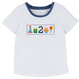 Mud Pie Toddler Boy 2nd Birthday  Jersey T-Shirt Size 2T NEW