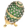 Egg Trinket Box Zinc Alloy Sparkling Rhinestone Exquisite Elegant Metal