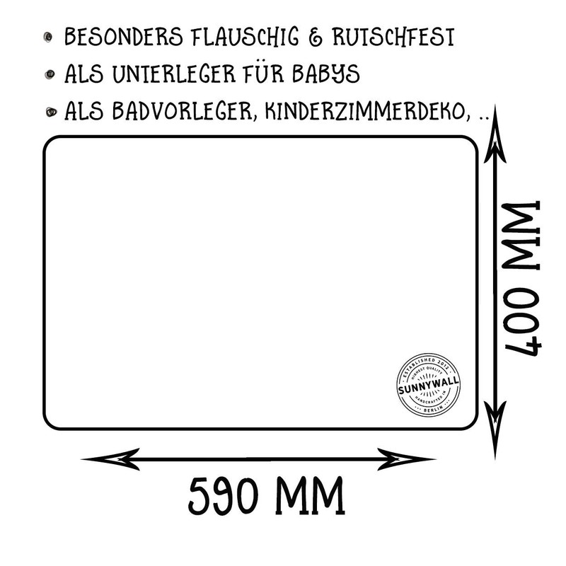 Sunnywall Bed Rug with Individual Text - Bath Mat Bath