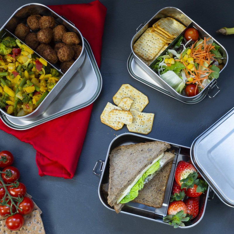 Lurch Snap 240880 Lunch Box Stainless Steel 100% Leak-Proof 800