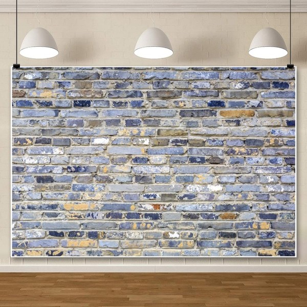 ChloropLastid 10x8ft Brick Wall Backdrop Retro Art Gray Brick Wall