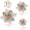 GWHOLE Pack of 21 Christmas Flowers, Christmas Tree Decorations, Artificial