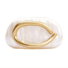 BellaBlend Elegante Evening Clutch in PU Leather for Women - Crossbody Bag with Metallic Accents - Trendy Shoulder Bag for Weddings and Special Occasions