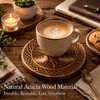 8PCS Wooden Coasters, Coaster Set with Tree Design for Home