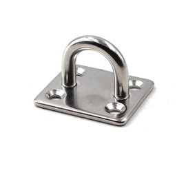 M5 Ceiling Hook Pad Eye Plate 304 Stainless Steel Wall Mount Hook Heavy Duty for Hanging (Pack of 6,Screws Included)