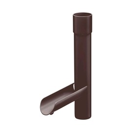 INEFA Rain collector for downpipe, PVC DN 75 dark brown, water flap for downpipe, gutter accessories, made in Germany