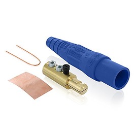 Leviton 16D24-UB 16-Series Taper Nose, Male Plug Contact, Detachable, Cam-Type connector with Double Set Screw Termination, Blue