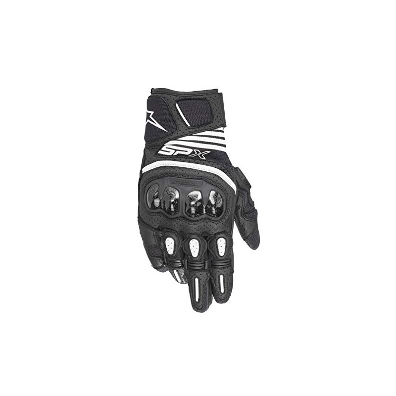 Alpinestars SP X Air Carbon V2 Motorcycle Gloves Black, Black/White,