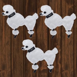 Paddys Patches Mini Poodle Embroidered Patch — 3-Pack — Iron On