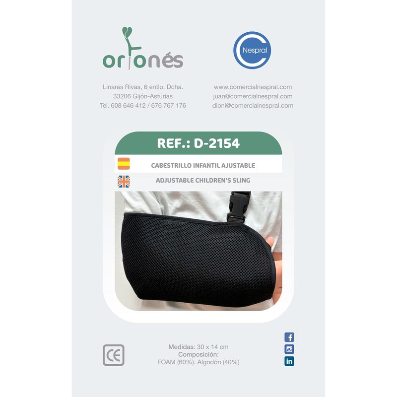 Ortones - Adjustable Arm Sling for Kids Arm and Shoulder