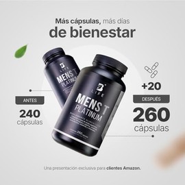 B Life | Fórmula Avanzada Platinum para Hombre | 260 Cápsulas 4000 mg por porción. Fenogreco, Creatina, Aminoácidos, Vitaminas y Minerales. Ingredient