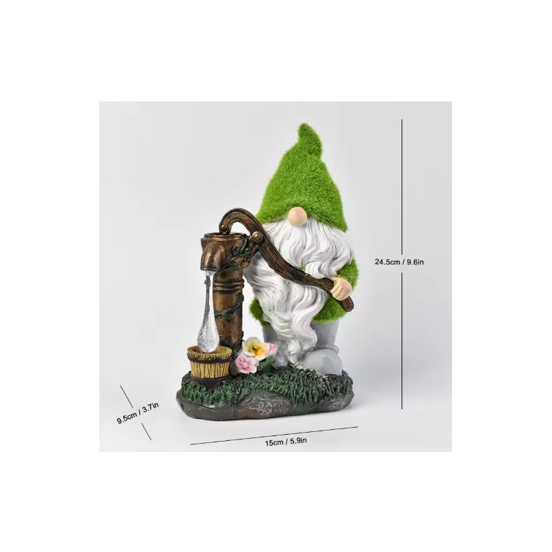Solar Gnome Garden Statue for Outdoor Decor – Cute LED