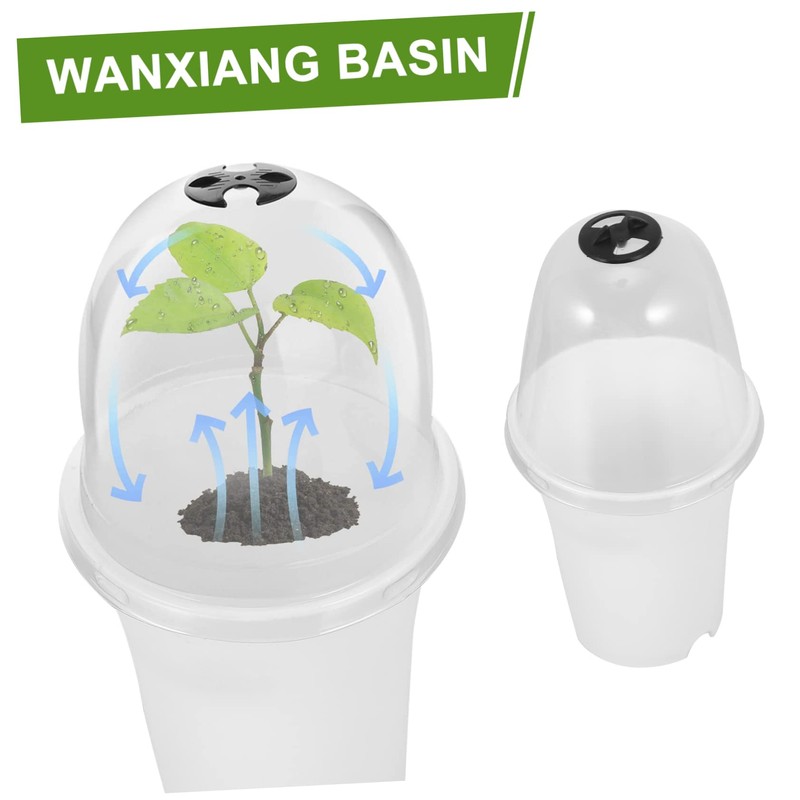 ORFOFE 2sets Outdoor Sturdy Plastic Decorative Flower Pot Lid Garden