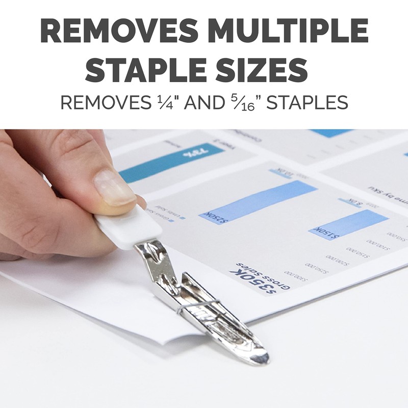 Fellowes LX815 Staple Remover, Effortless Staple Remover, White