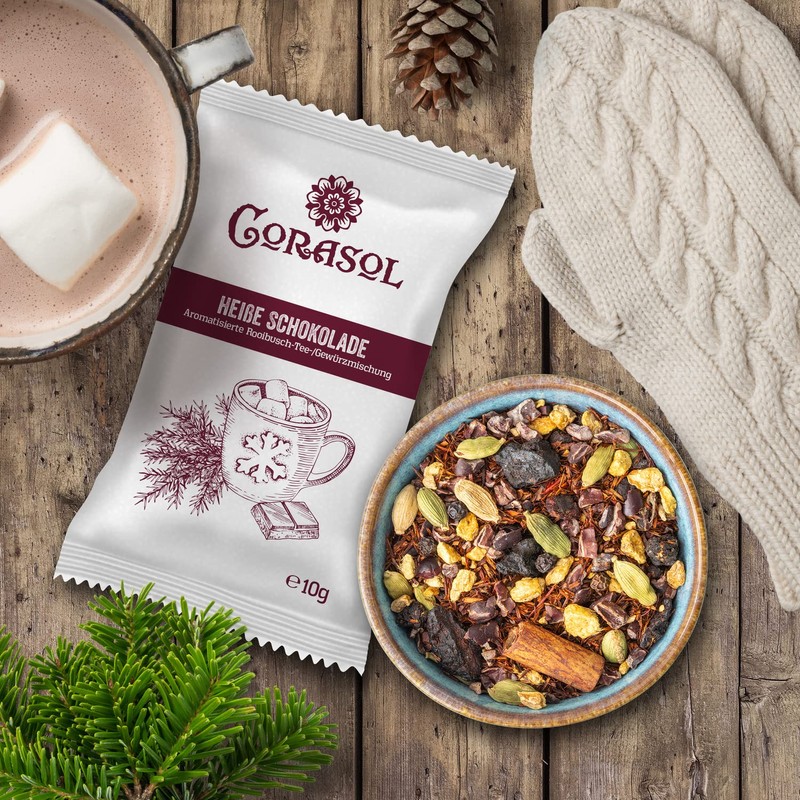 Premium Tea Advent Calendar with 24 Christmas Gourmet Teas, 223g