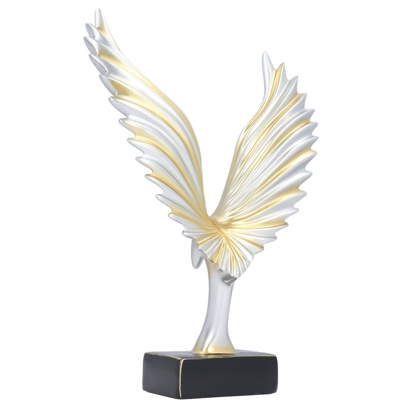 Eagle Abstract Figurine Decorative Resin Geometric Surface Animal Wing Sculpture