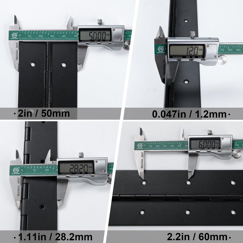 2 Pack Heavy Duty Piano Hinge 24 Inch x 2