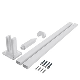 INFRANGE Picket Fence Post 36" High for Straight Vinyl PVC Garden Fence White