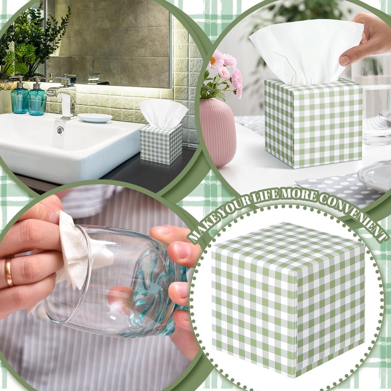 Fourluoo 12 Pack Facial Tissues Cube Face Boxes 600 Sheets
