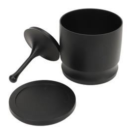 Coffee Dosing Cup, 58mm Professional Non Stick Metal Coffee Dosing Cup Multifunctional Coffee Supplies Multipurpose Coffee Powder Picker for Hotel Coffee Shop (Black 58mm)