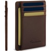 Travelambo 100% Genuine Leather Wallet for Men and Women, Slim