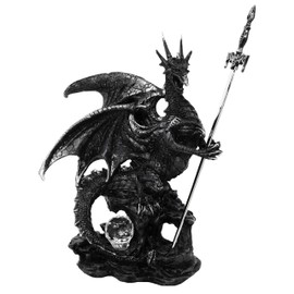 Black Dragon with Letter Opener Dragon Figurine Sword of Dragon Can Be Used as Letter Opener