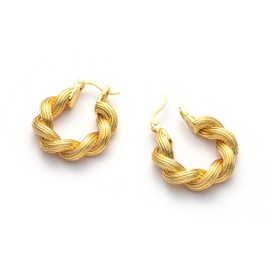 C.Paravano Gold Hoop Earrings for Women | Hoop Earrings for Women | 18K Gold Plated Hoop Earrings | Huggie Earrings for Women | Small Gold Hoop Earrings | Real Gold Earrings