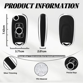 TOOMUME TOOMUME Schlsselhlle TPU, Autoschlssel Hlle 3 Tasten Passt fr Opel Vauxhall Astra K Corsa E Mokka X Buick Verano Encore Envision Regal Lacrosse, Schlsselcover Schutz Schlsselgeh?use