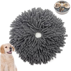 Puzzle Feeder Insert, Dog Bowl Slow Feeder Accessories, Interactive Dog Training Toy and Slow Feeder Insert, Grey