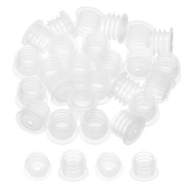 PATIKIL Bottle Adapter 0.55"/12mm, 25 Pcs Press in Bottle Adapter Plugs for Oral Dispensers Liquid Oil Plastic Glass Bottles Stopper, Clear