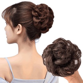 Luce brillare Bun Wig, Scrunchy, Curl Bun Wig, Point Wig, Children, Kids, Women's, Hair Ornament, Curly Hair, Shichi-Go-San Wedding, Coming of Age Ceremony, After-party, Kindergarten Entrance