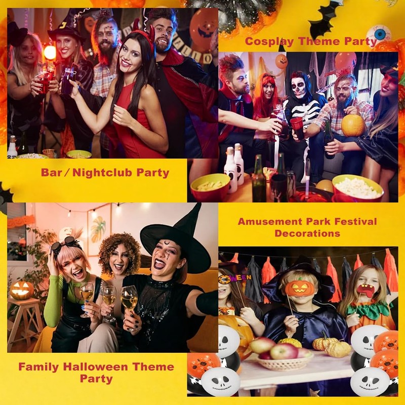 Halloween Press on Nails Medium Almond Stick on Nails with