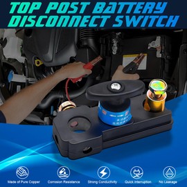 Heavy Duty Battery Disconnect Switch Battery Cut Off Switch 12v Fit for Car, Vehicle, RV and Boat (On/Off) Battery Quick Disconnect