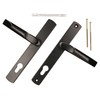KOTARBAU® Pair of Handles 92 mm with Long Plate Black